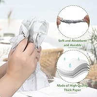 Vista 4 de Zonon 200 toallas de mano de papel para baño, toallas de mano desechables de mármol, toallas decorativas de mármol para cena, servilletas