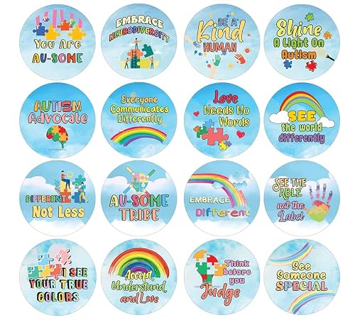 Creanoso Autism Advocate Stickers (5 Sets X 16 Designs)