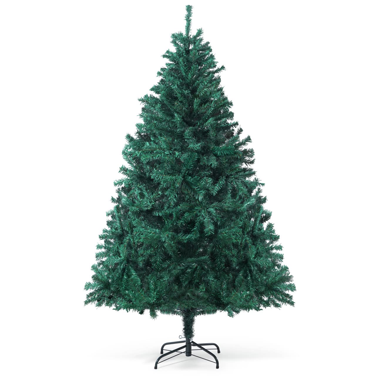 6 Feet Premium Pre-Hinged North Valley Spruce Full Artificial Green Christmas Tree, w/ 798 Branch Tips and Metal Stand, Fake Xmas Tree for Indoor Home, Office, Party, Holiday Decoration