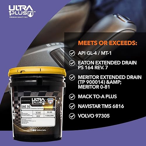 Miniatura 4 de Ultra1Plus - Líquidos de transmisión manual sintéticos completos (CD-50)  Cubo de 5 galones