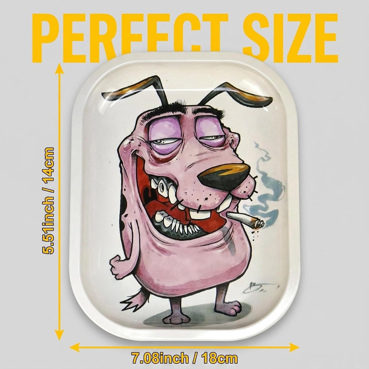Rolling Trays Premium Small Metal Tray with Design - Perfect Size for Home Or Travel Accessories