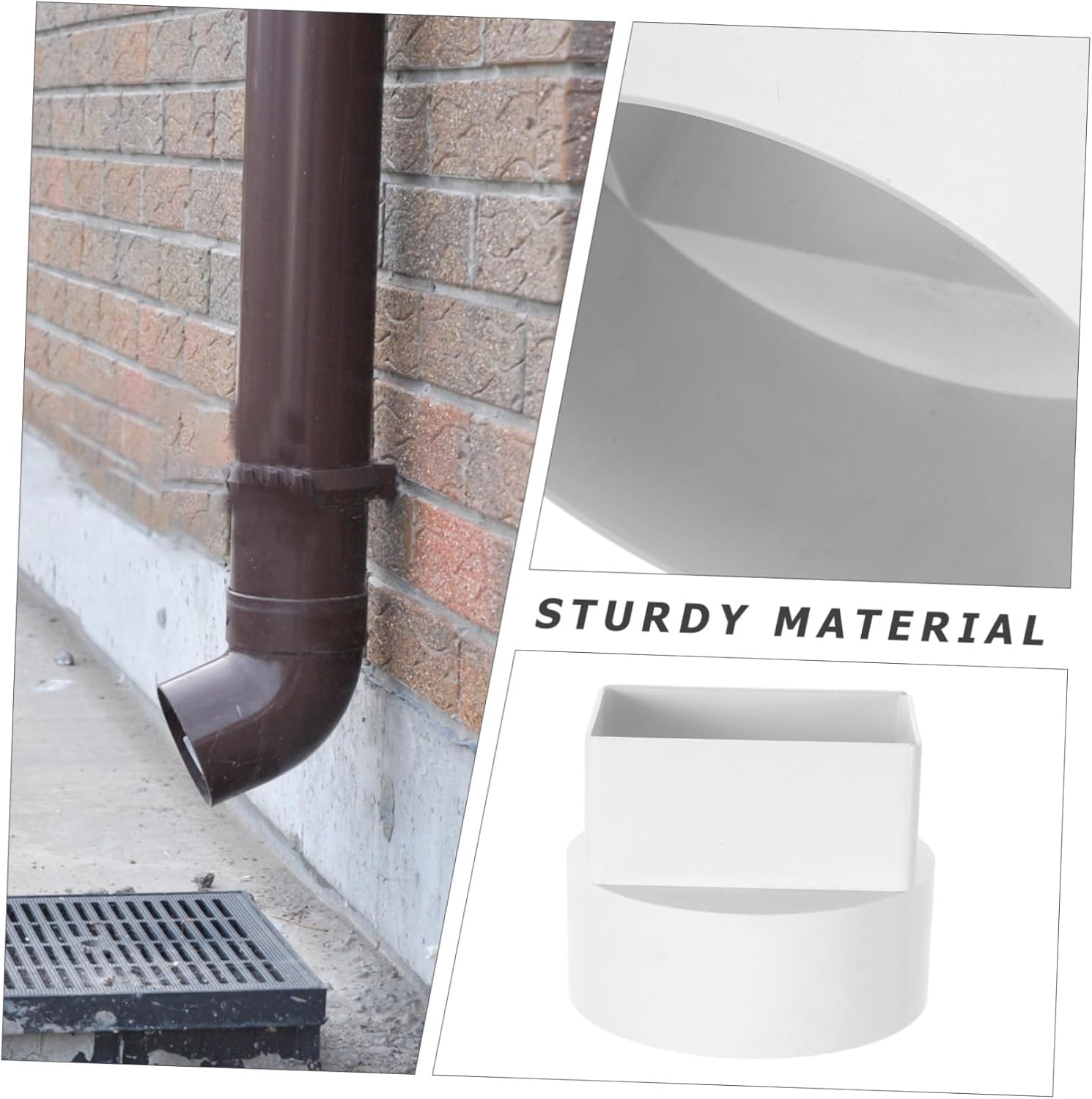 Gadpiparty 4pcs Downspout Splash Block Rainwater Diverter Gutter Connector Easy Install Outdoor Water Diverter