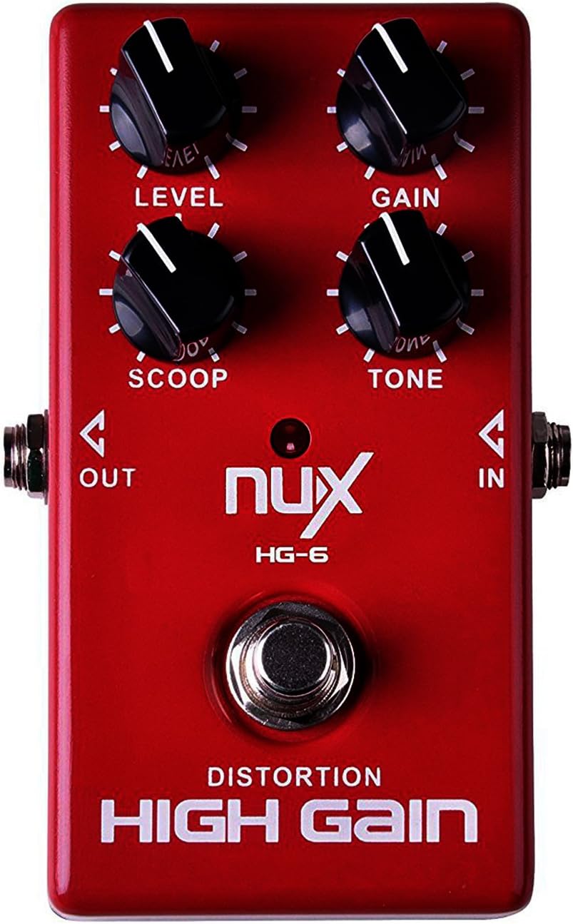 Beaspire NUX HG-6 Professional Musical Pedal Guitarra Violao Distortion High Gain Amp Simulator and Unique Voice Control Electric Effect Pedal Software True Bypass for Electronic Guitar&Bass