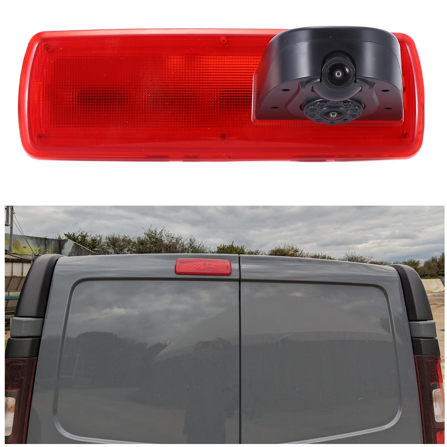 7-calowy samochodowy wyświetlacz lusterka wstecznego + Super HD szerokokątne podwójne kamery noktowizyjne światło hamowania, kamera cofania do Opla Vauxhall Vivaro/Renault Traffic Ill/FIAT Talento