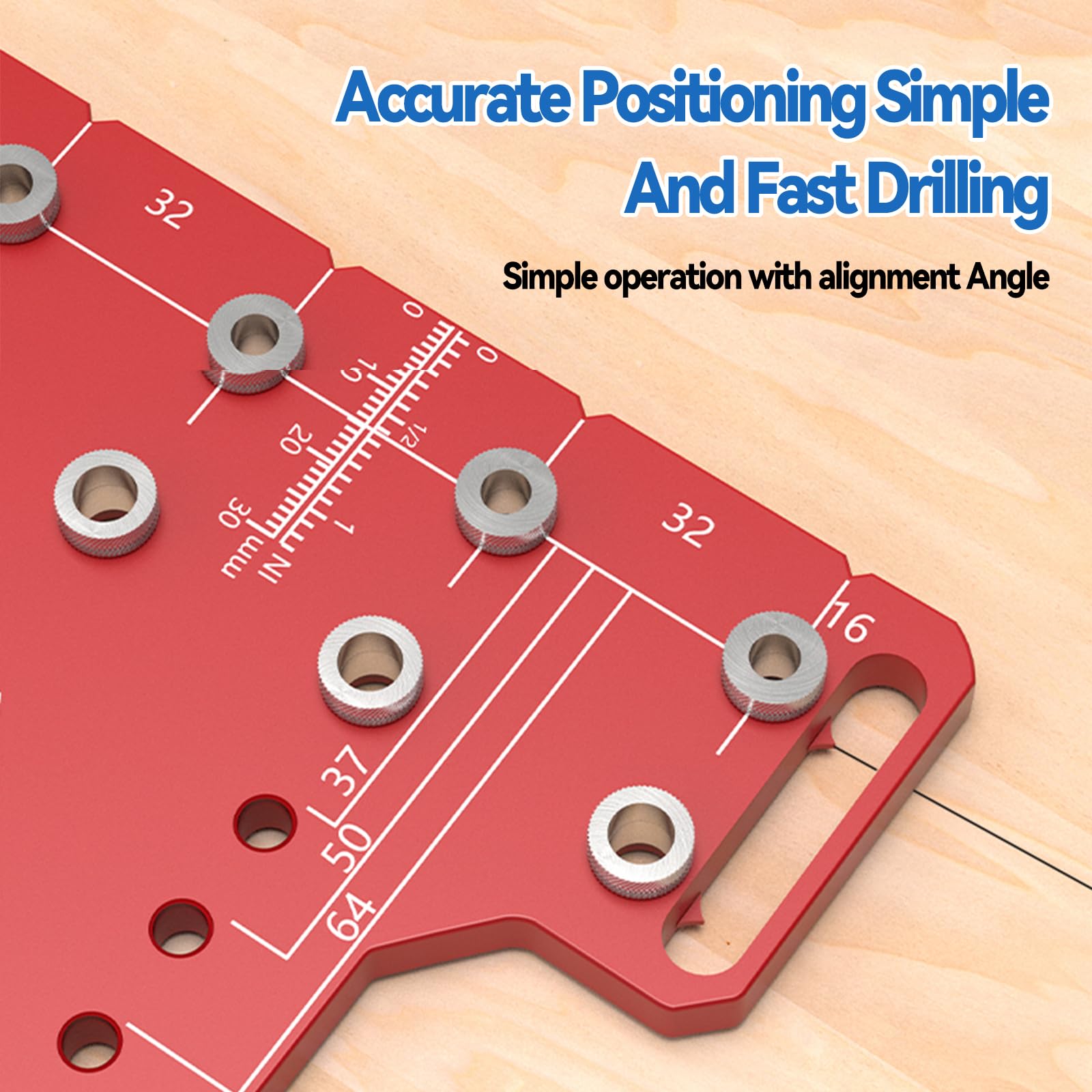 Shelf Pin jig, 2 in 1 Hinge Jig Self-Contained Clamping Function All Metal Shelf Pin Drilling Jig with 7 Drill Bits Shelf Jig - Image 2