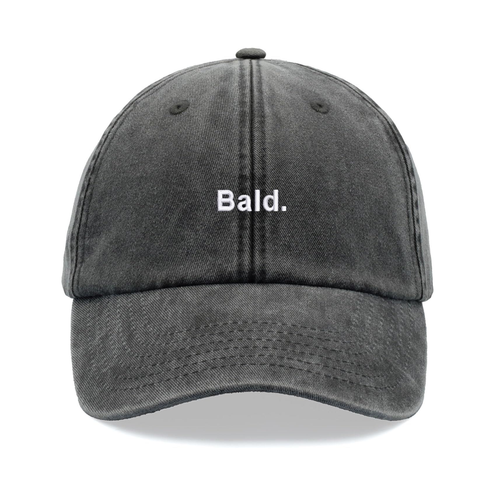 Cap Base Unisex Black Bald. Baseball Cap Vintage Washed Dad Hat Low Profile Adjustable