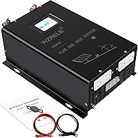 Vista 14 de Inversor de onda sinusoidal pura de 5000W 24V, 24 voltios DC a CA 120V 240V inversor de potencia de fase dividida, 2 terminales de cable de CA