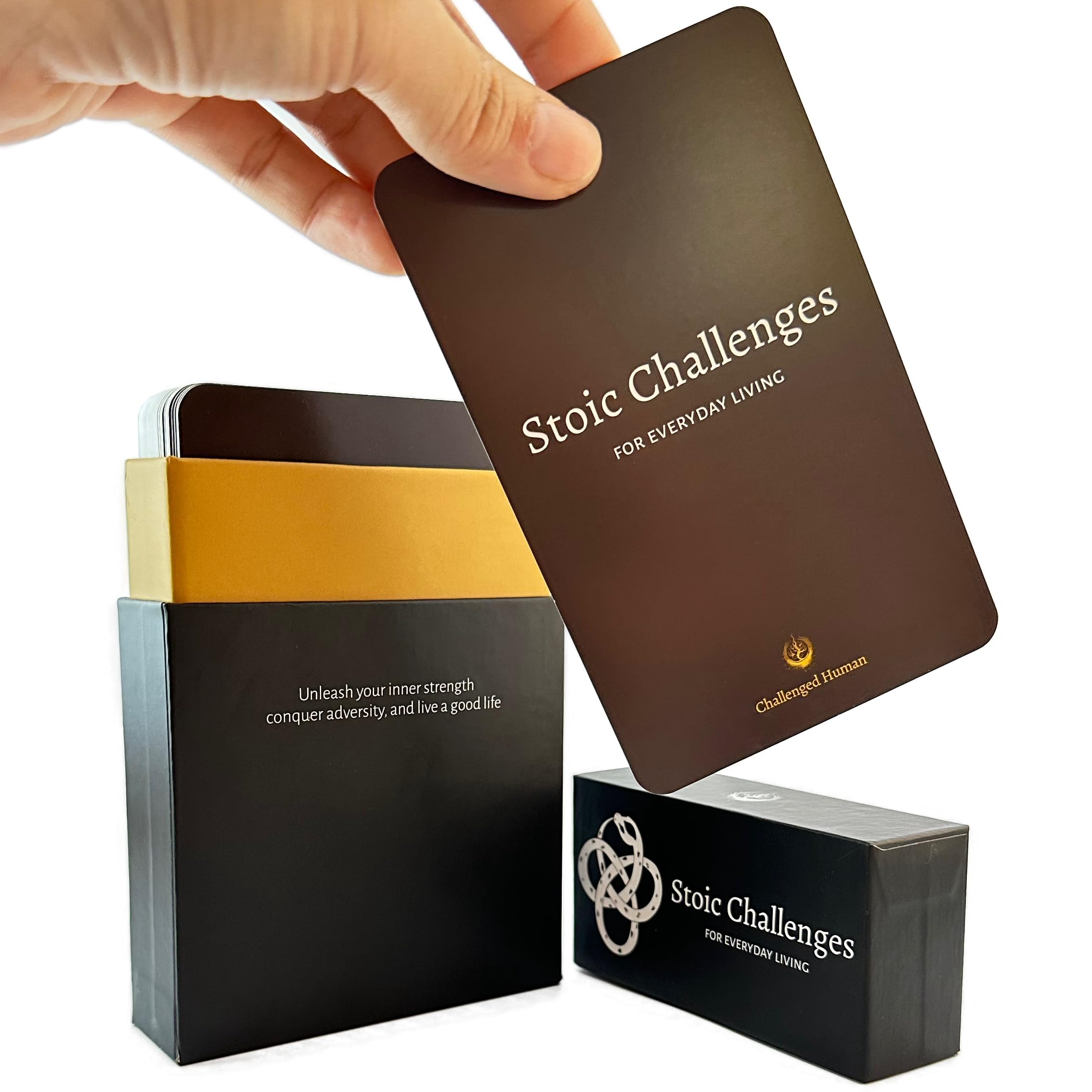 Stoic Challenges for Everyday Living - Practical Cards for Self Development - Exercise Stoicism, Get Inspired, Practise Mindfulness and Happiness, Develop Strength, Discipline and Mental Resilience