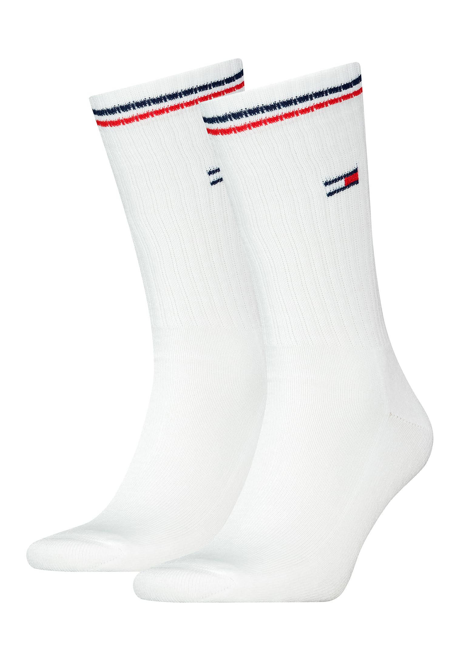 Tommy Hilfiger White 6-Pack Flag Embroidery Socks