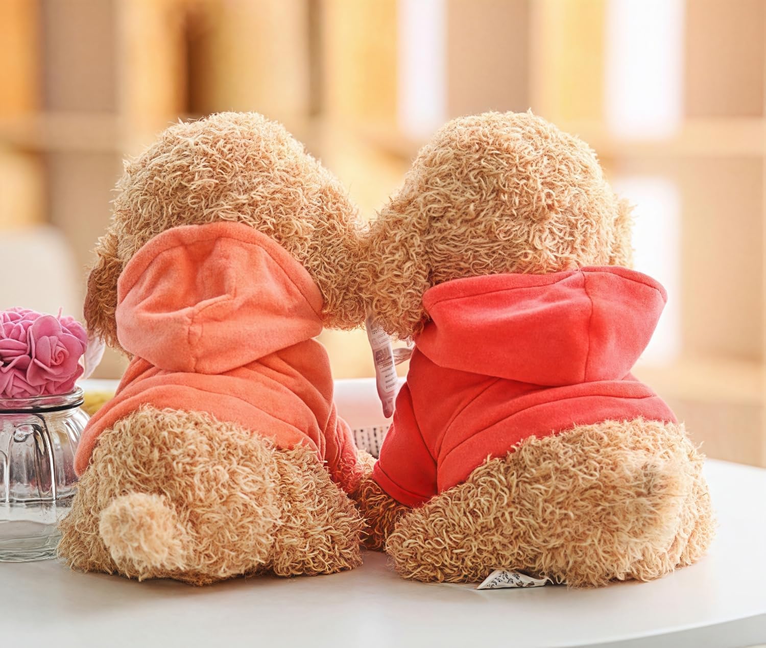 Amazon.co.jp: トイプードル ぬいぐるみ ピンクの服を着た 20cm 本物