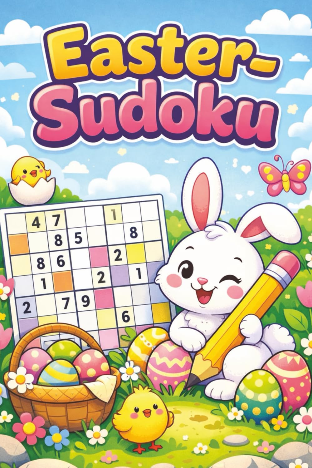 Easter Sudoku Puzzle Book: Sudoku Puzzles with 50+ Funfacts about Easter | 6x9 Inches, 110 Pages | 50+ Puzzles | Solutions included