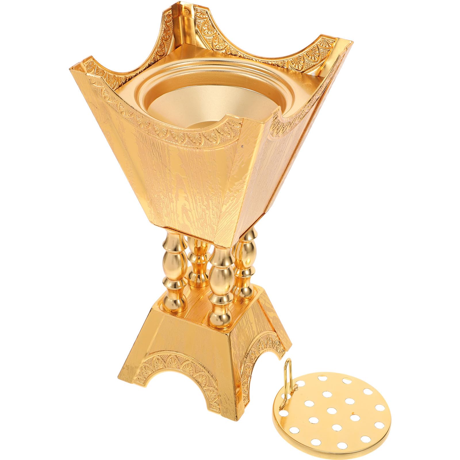 Brûleur de parfum pour aromathérapie et relaxation à la maison avec ce porte-parfum or