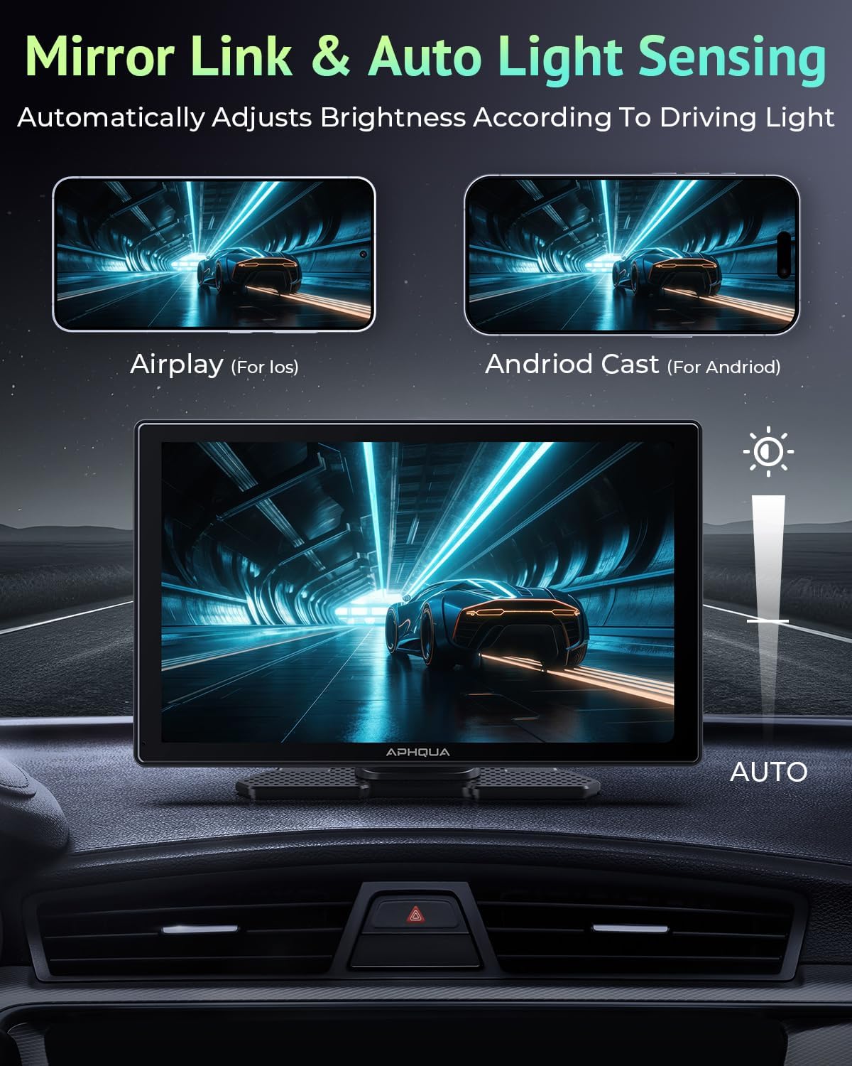 [Car Multimedia Player] Apple Carplay Screen for Car with 2.5K Dash Cam+1080p Backup Camera,Car Tablet Pro Max 2025,9" HD IPS Carplay & Android Auto Screen,Siri,AUX/FM,Mirror Link image 6 of 9 B0DFQ81YMJ