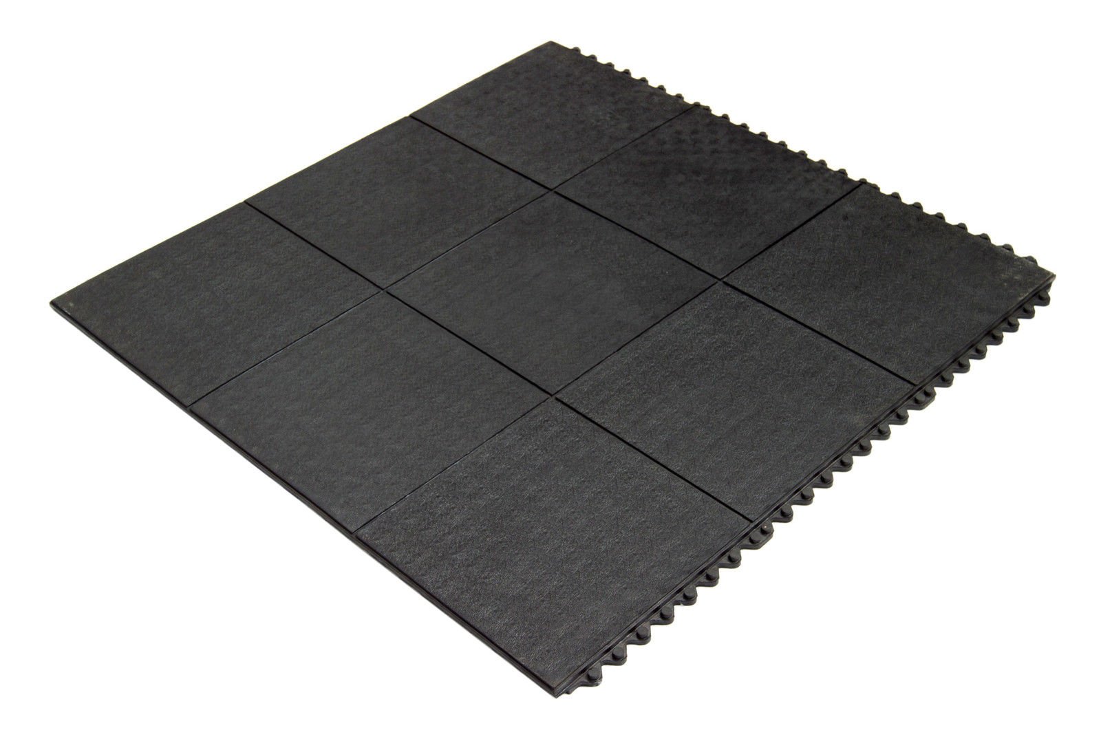 Delta Mart INTERLOCKING RUBBER FLOOR MATS GYM EXERCISE MAT 3'x3'(90x90cm) 16mm Free POST
