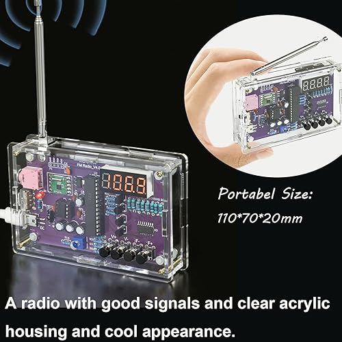 Miniatura 5 de Nuevo kit de soldadura de radio FM, kit de proyecto de soldadura, radio portátil, kits electrónicos de bricolaje alimentados por baterías o cable
