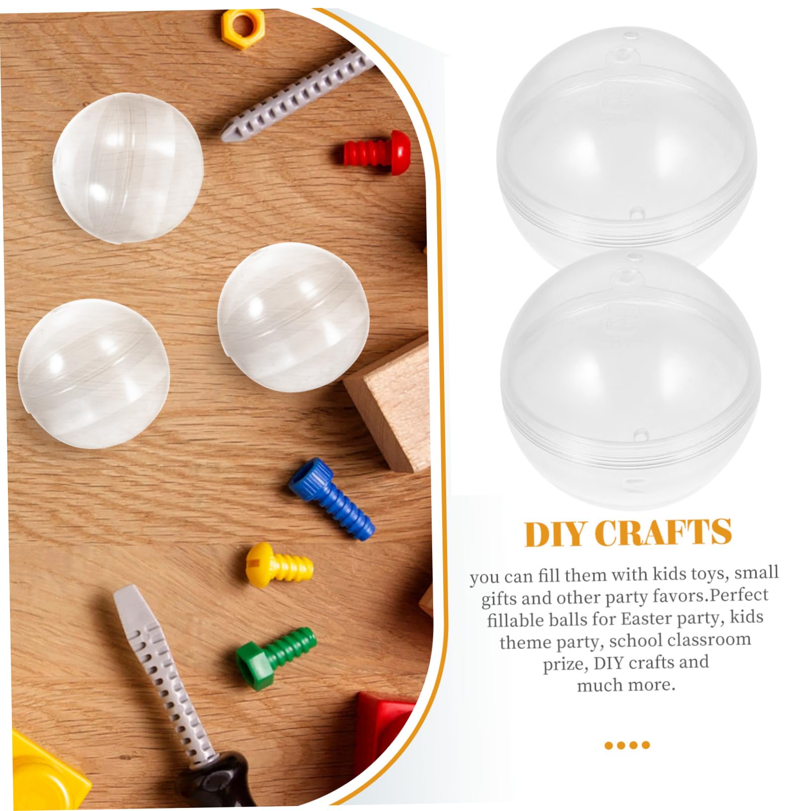 NAMOARLY Mini Gumball Machine Fillable Balls 10pcs Plastic Round Capsules for Vending Machine Toys