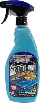 Gliptone Glipgloss Wax After Wash Spray, Triple Coat Protection for All Exterior Automotive Surfaces, Long-Lasting Gloss & Hydrophobic Shine, Easy Spray-On Formula, 22 Fl Oz