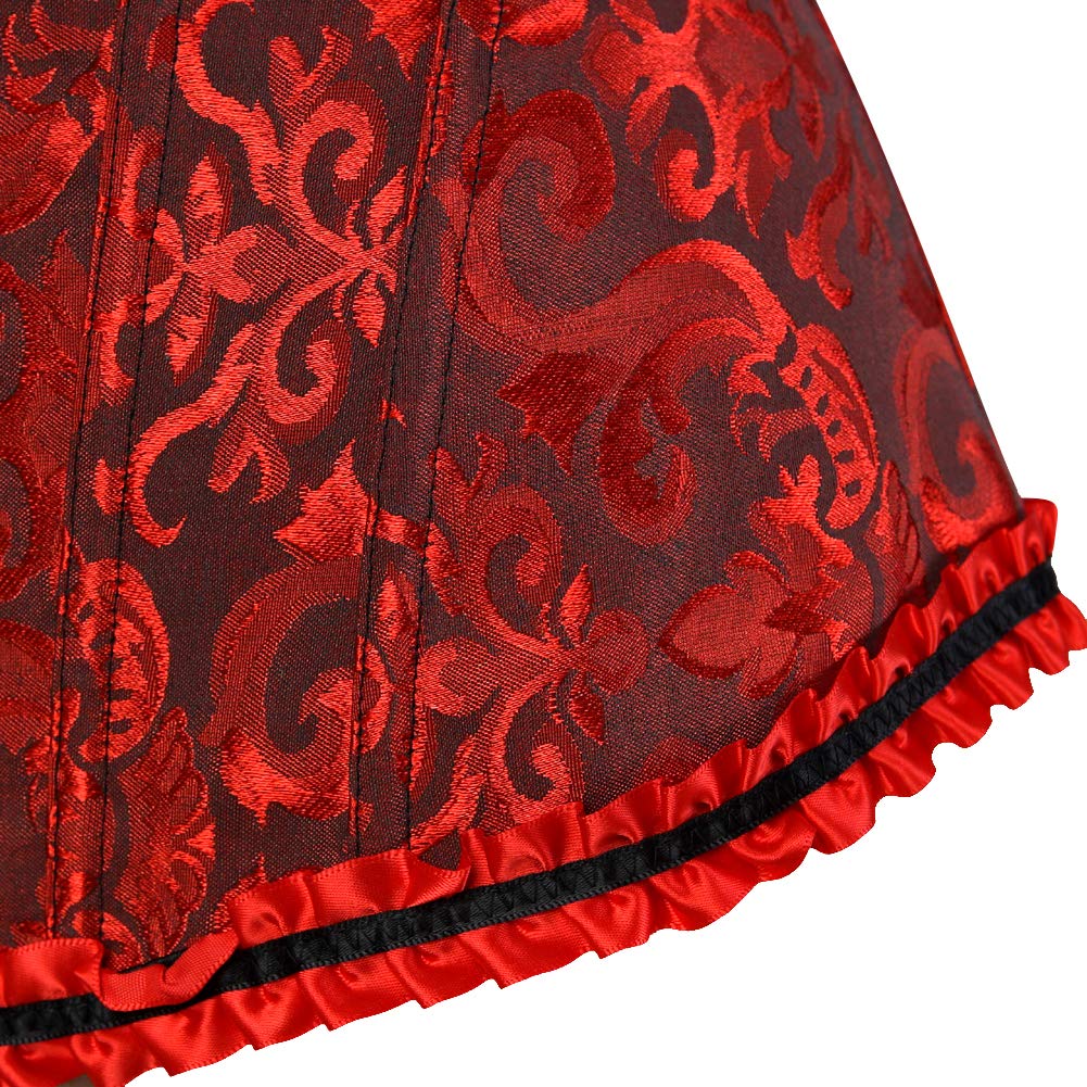 Grebrafan Corset Broderie Mariage Bustier Classique Grande Taille