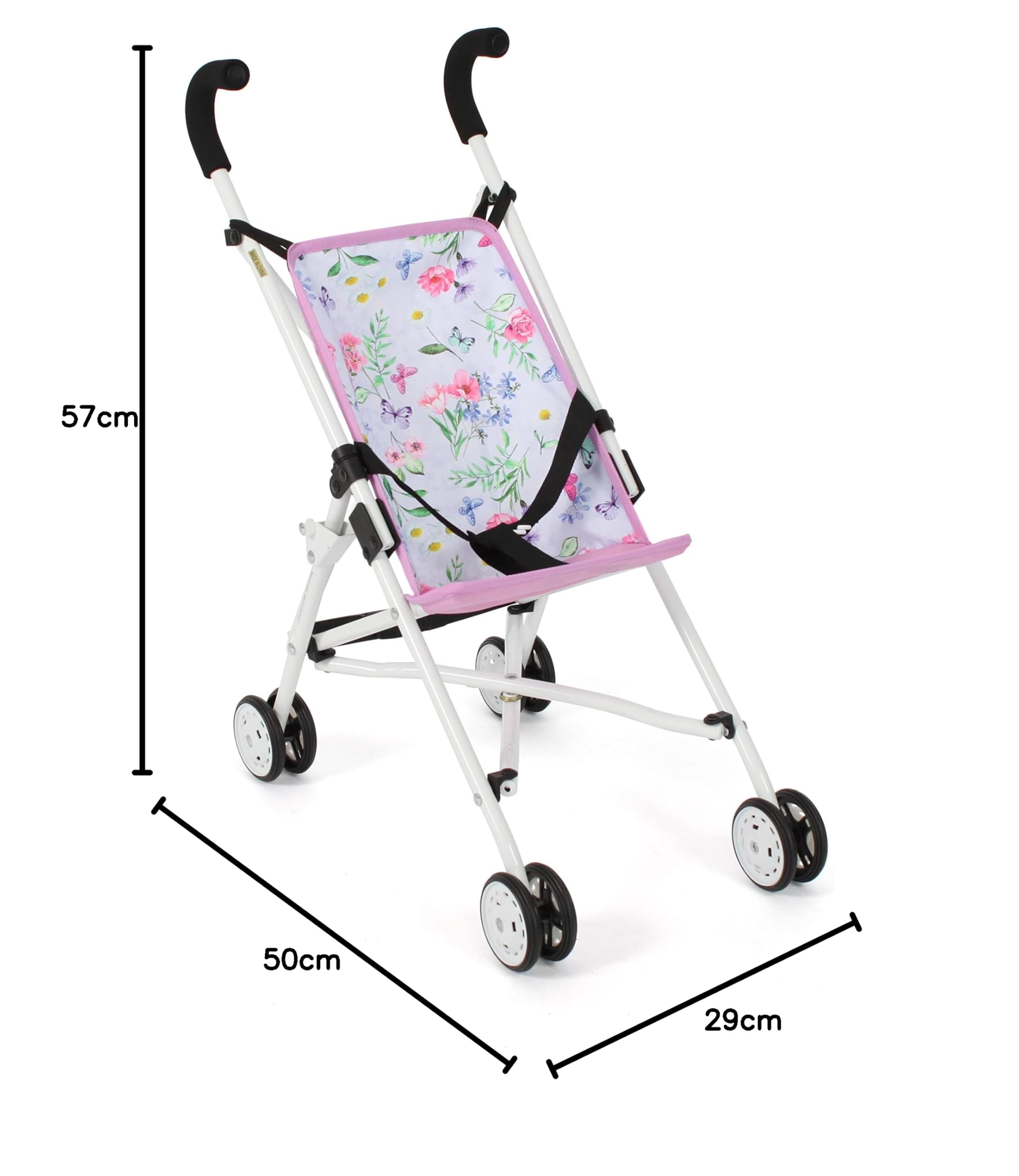 Bayer Chic 2000 Passeggino per bambole Roma, 601-53, 50 x 29 x 57 cm, colore: rosa