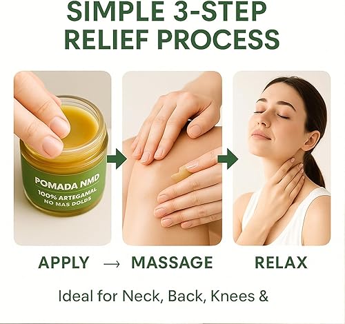 Miniatura 7 de Pomada NMD Para Dolor Muscular - Crema natural herbaria artesanal para articulaciones con árnica, aceite de oliva, hoja de guanábana, cera de