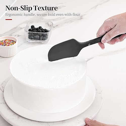 Miniatura 8 de espátula resistente al calor de 600F, espátula de silicona sin costuras de 28.8 cm de alto para cocina, apta para altas temperaturas, utensilio de