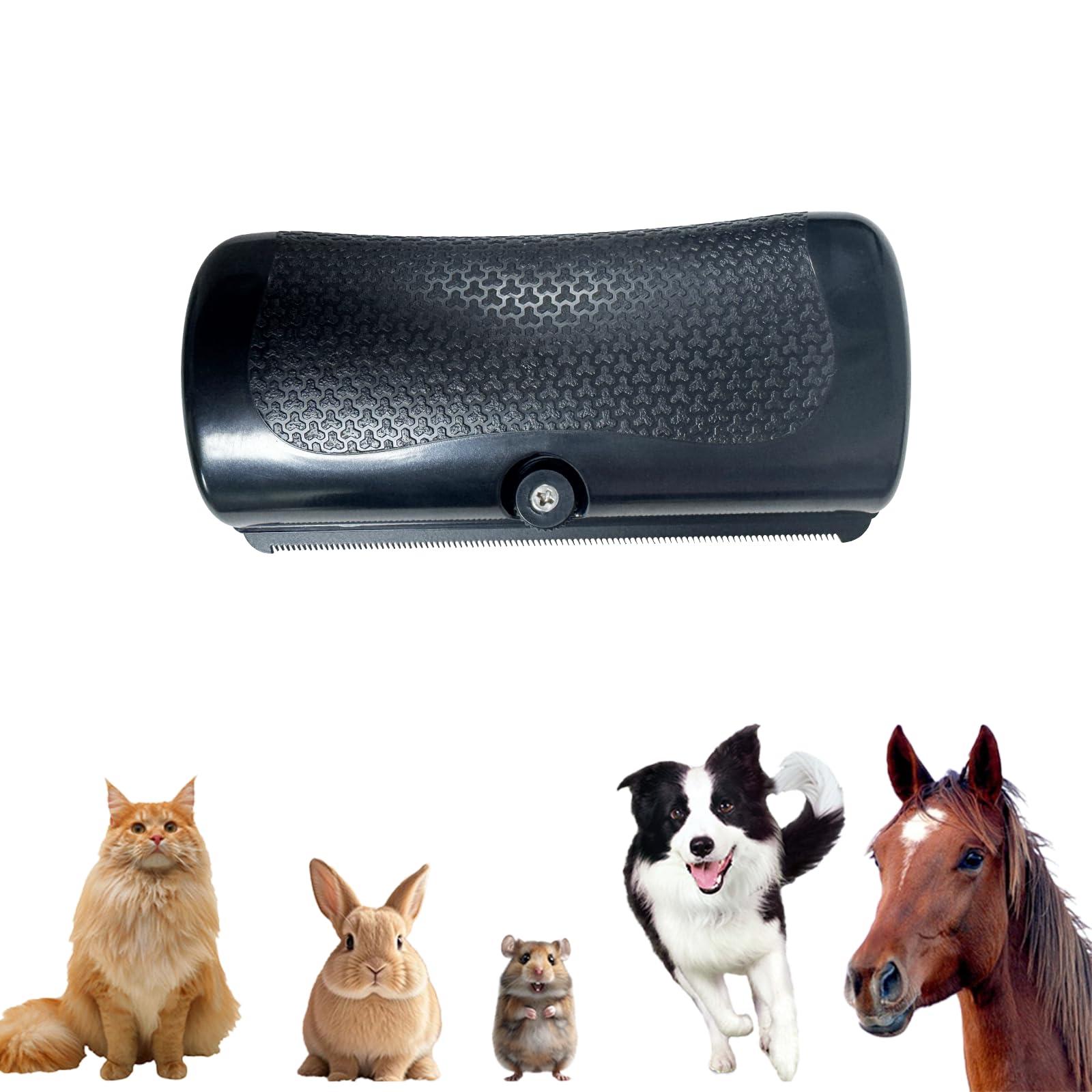 Magic palm groompro deshedding brush for Dogs and Cats - Dog Brush for Shedding, Pet Hair Removal Tool with Detachable Head, Non-Slip Handle, Safe for Short/Long Hair, Rabbits & Horses