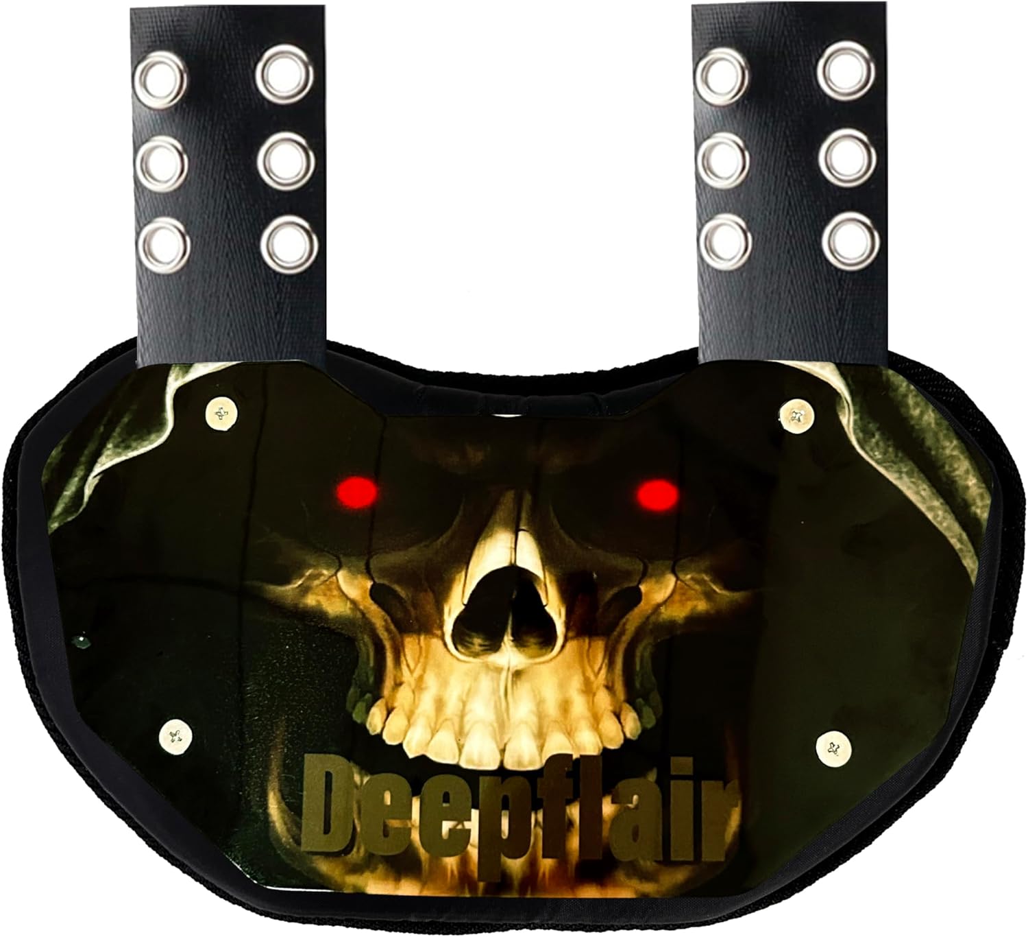 Sports Football Back Plate Curved Design Football Lower Back Protect Sports Protective Accessories Devil Pattern for Kids & Adults