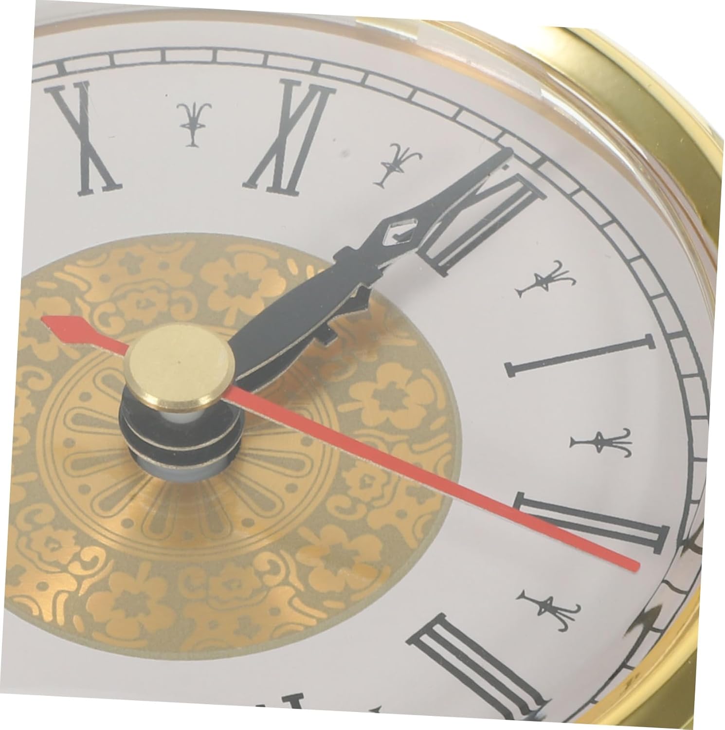 Cabilock 3.14 Inch Retro Clock Insert with Roman Numeral Quartz Movement Round Clock Face for DIY Home Decor and Repair