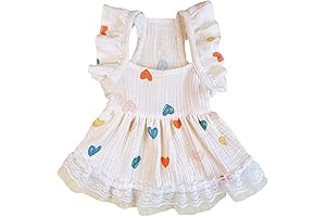 QWINEE Cute Heart Pattern Dog Dress: Effortless Elegance for Your Beloved Pup