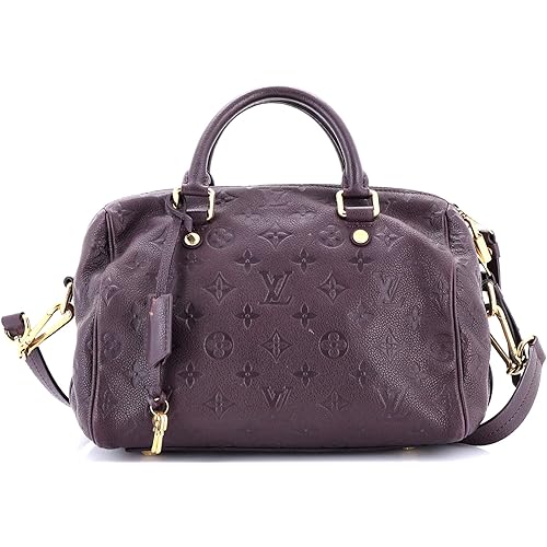 Louis Vuitton, Pre-Loved Speedy Bandouliere Bag Monogram Empreinte Leather 25, Purple