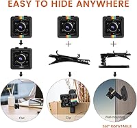 Vista 7 de No WiFi Security Camera, Spy Camera, Built-in 32GB TF Card, 1080P Video, 12MP Photoshoot,140° Wide Angle, 360° Rotating Bracket, Mini Cameras for