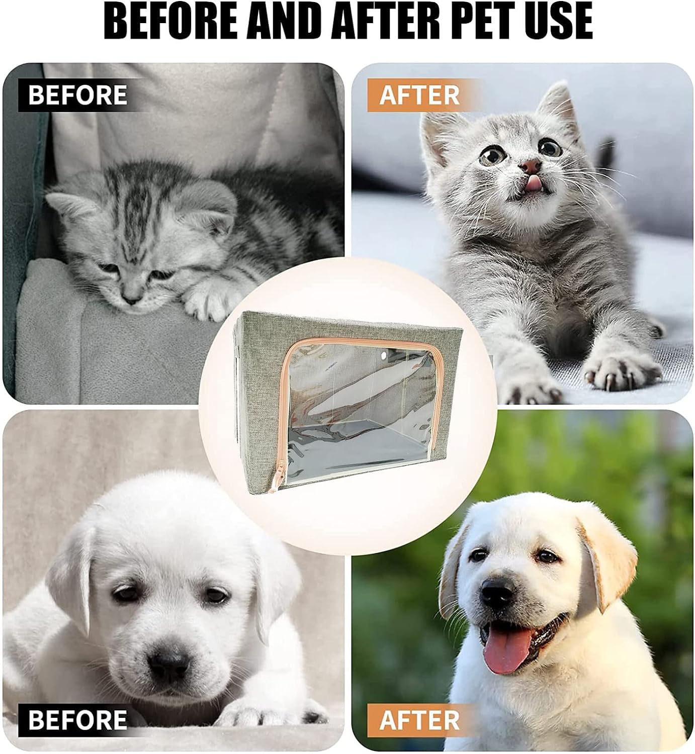 Puppy Incubator, Huisdier Verneveling Zuurstof Box, Incubator voor Kitten en Puppies, Pet Nncubator met Verneveling Kit en Pet Deken