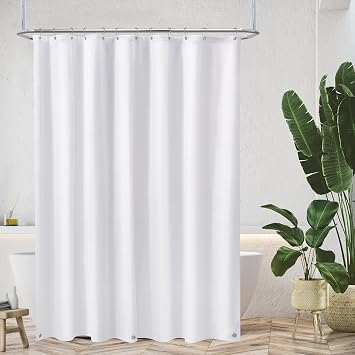 Waterproof Fabric Shower Curtain Liner with 3 Magnets Standard 72" x 72" Soft, Durable & Machine Washable, Hotel-Grade Quality, Ultimate Water Protection
