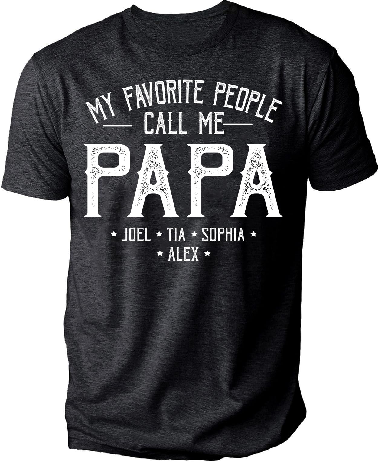 Personalized Grandpa Dad Shirt with Kids, Gifts for Daddy Papa Shirts, Fathers Day Birthday Gifts, Gifts for Men Shirt