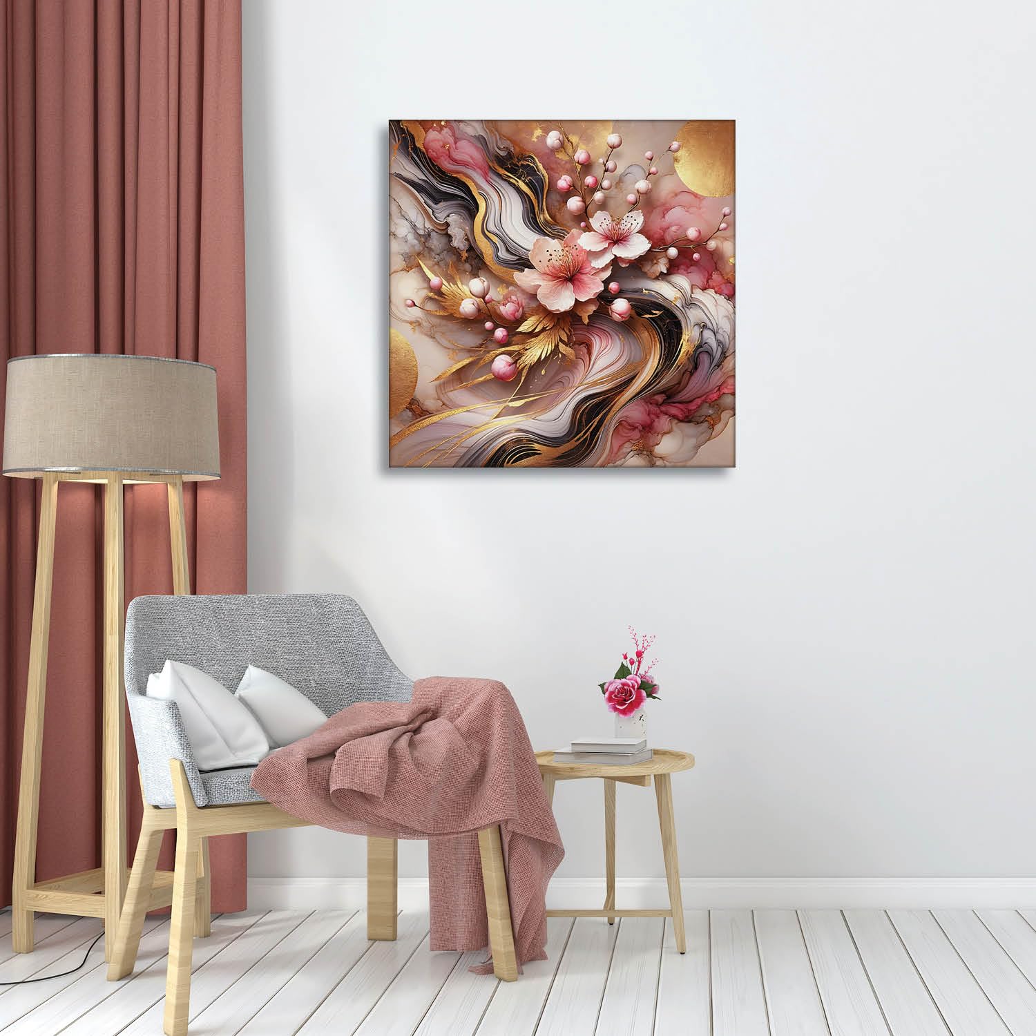 RANDOM Modern Art Canvas Painting Home Décor Wall Painting With Frame For Living Room, Office (RAC-1810) 2