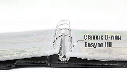 Miniatura 6 de Álbum para colección de monedas para coleccionistas, 300 bolsillos, colección de monedas, suministros para carpetas de libros (300 bolsillos,