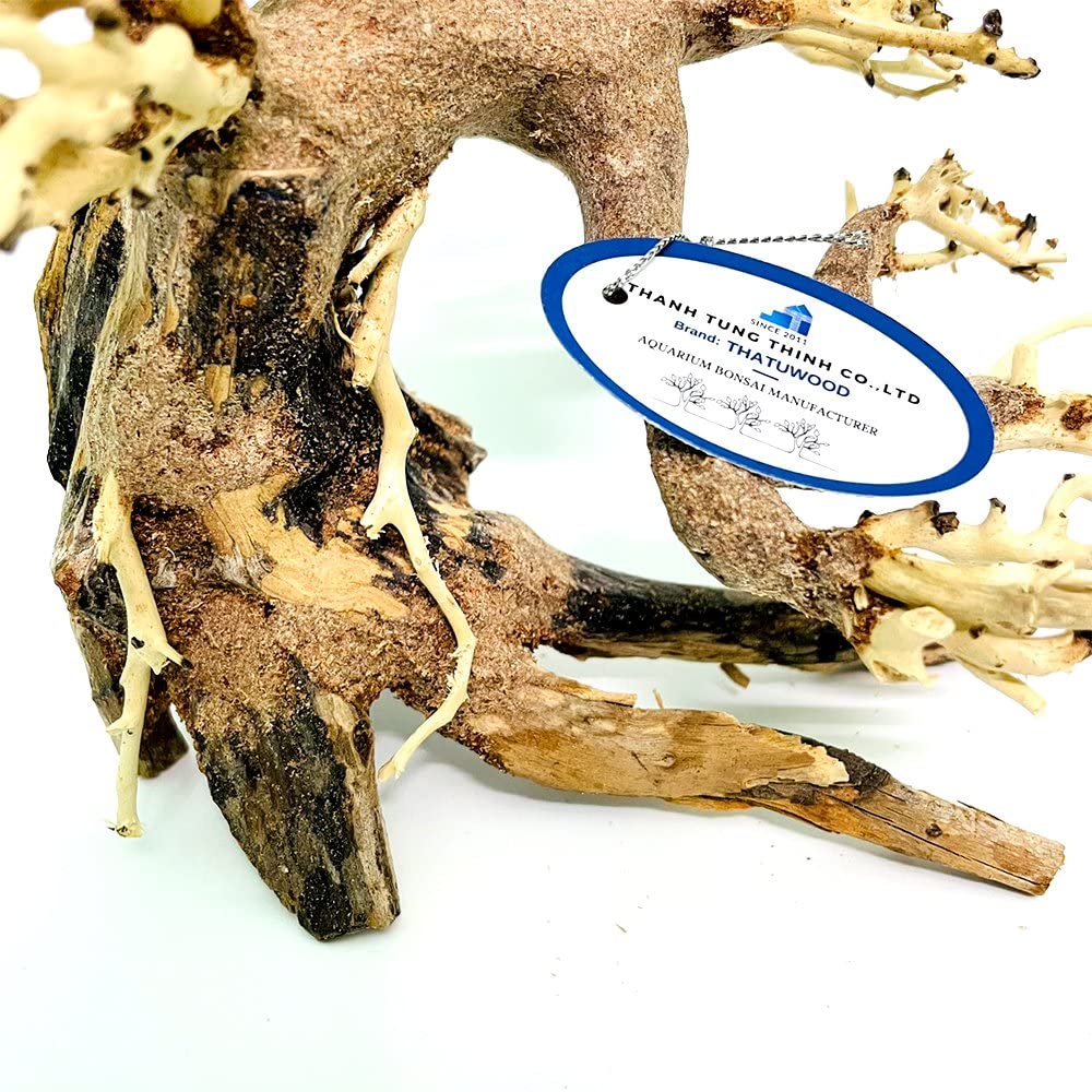 THATUWOOD Driftwood Bonsai for Fish Tank - Decor Aquascape Wood - Artificial Handmade Aquatic Bonsai Home Decorations (Bonsai Tree) - Image 4