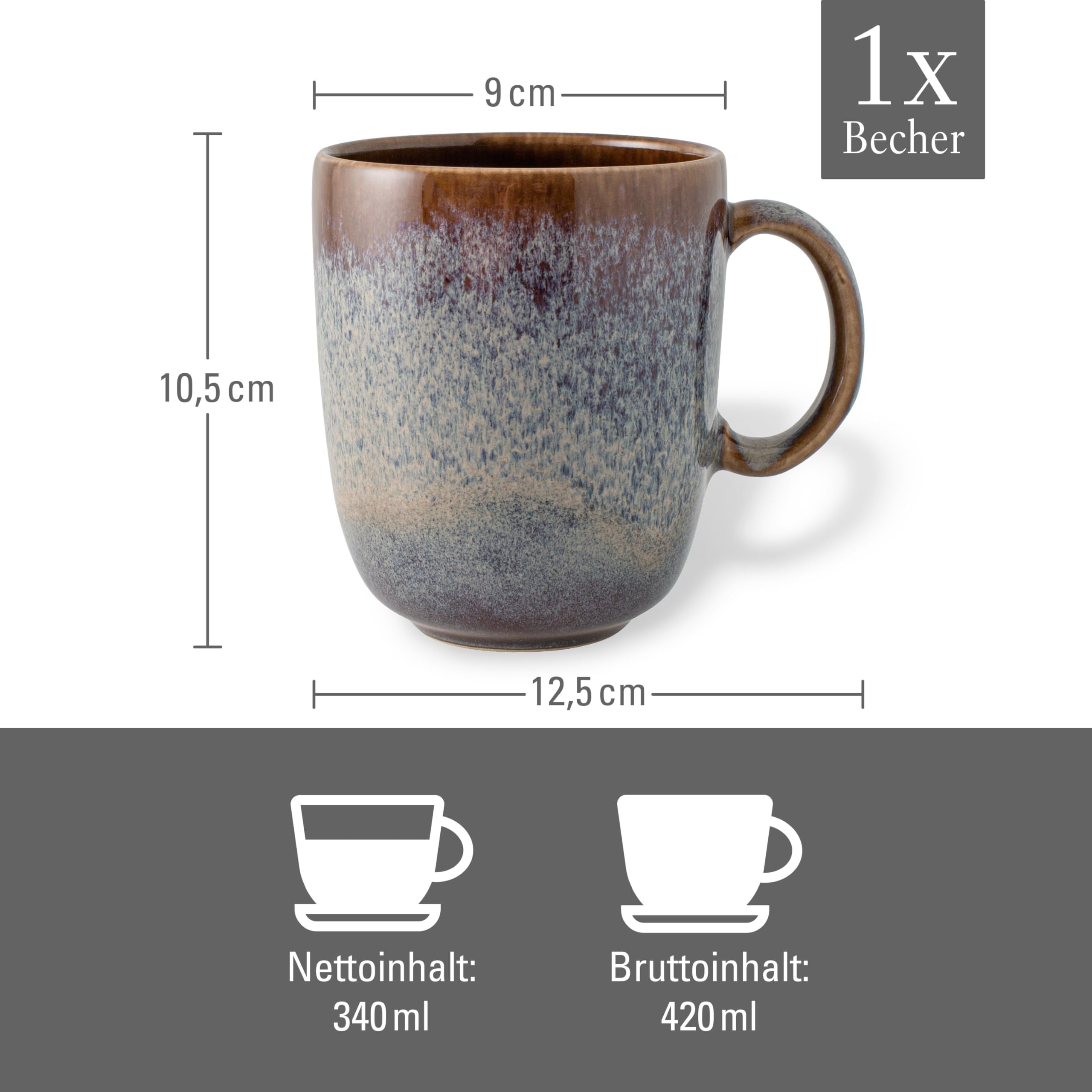Like. by Villeroy and Boch - Lave Beige Mug, 400 ml, Elegant Cup Made from Stoneware for All-Day use, Dishwasher and Microwave-Safe - Image 4