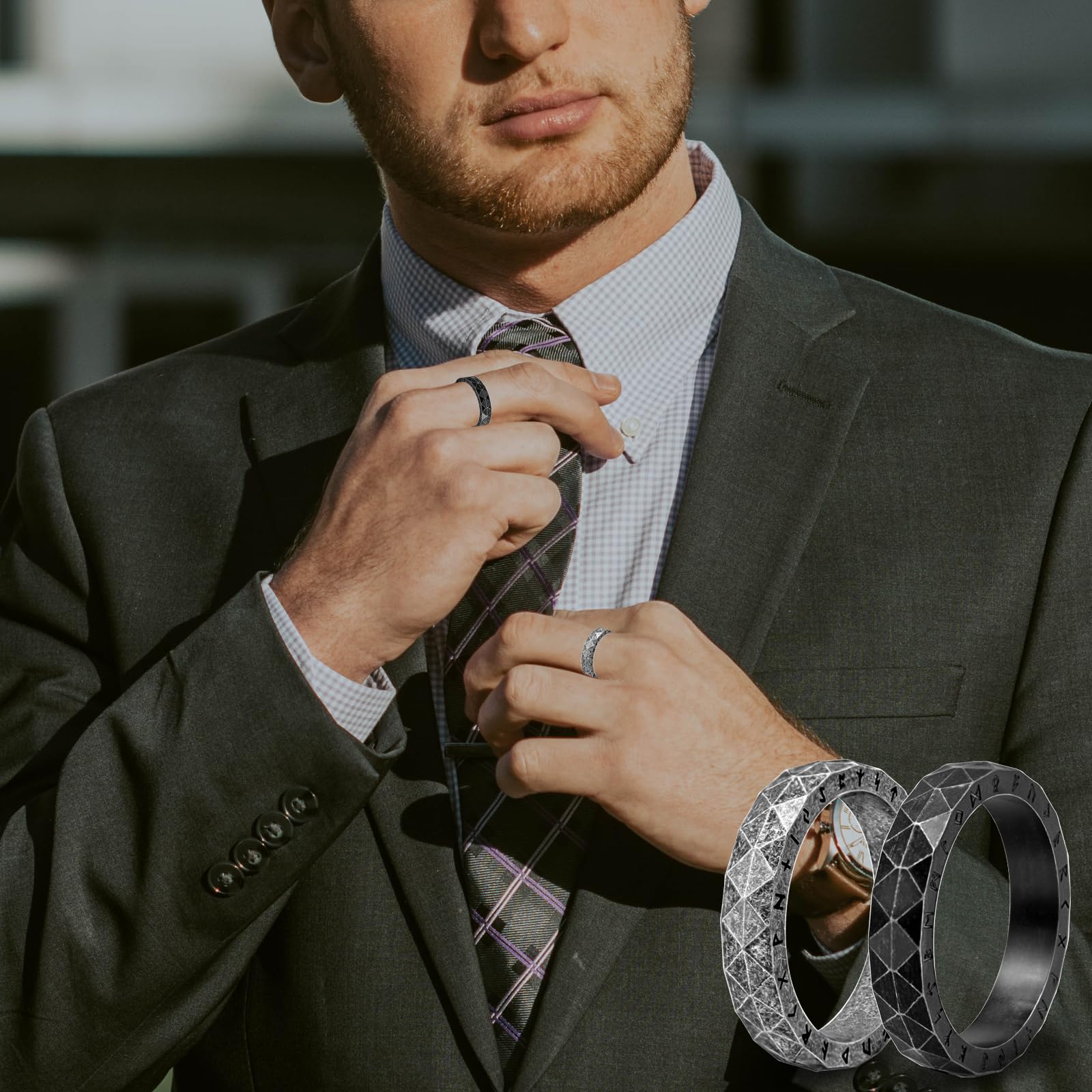 Snapklik.com : Viking Rings For Men, Women Rhombus Viking Ring ...