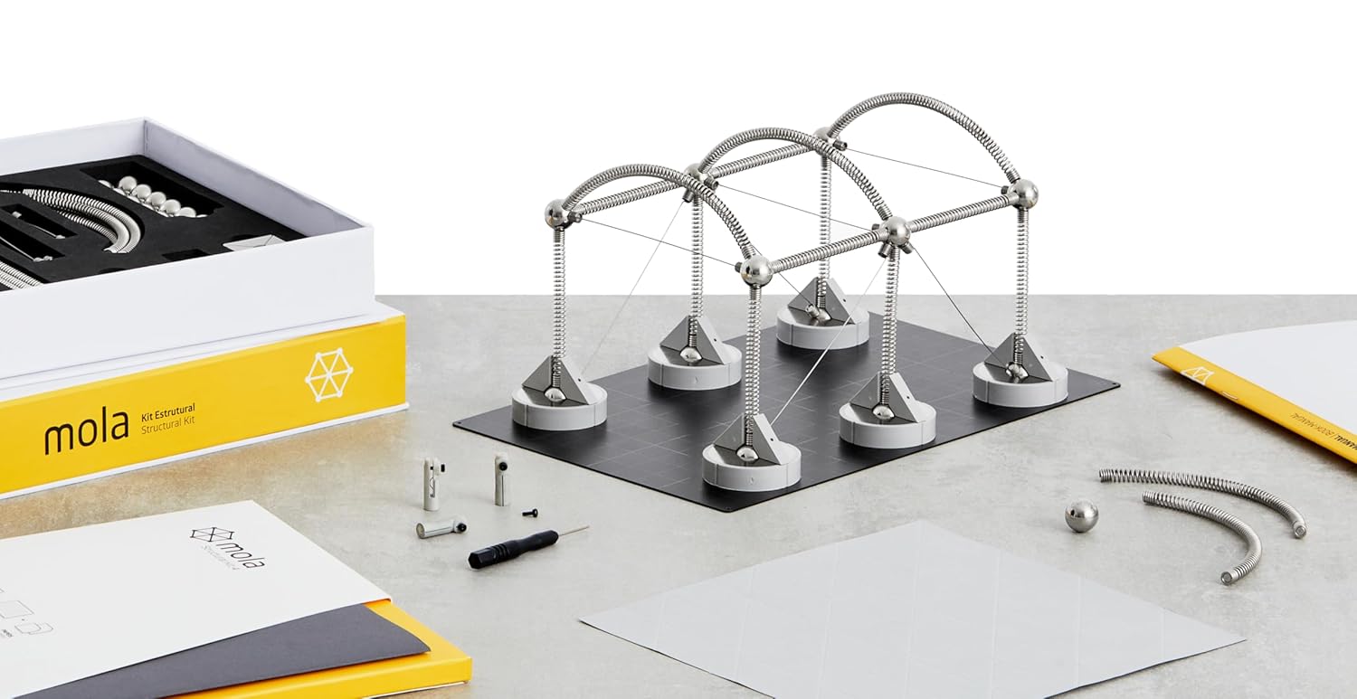 Mola Structural Kit 4 | Magnetic Modular Kit for Engineering and Architecture Education | 145 Pieces + Practical Guide