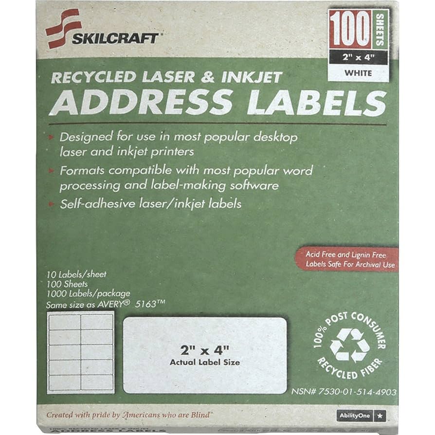 Amazon.com : Skilcraft Laser Shipping Labels (NSN5144903