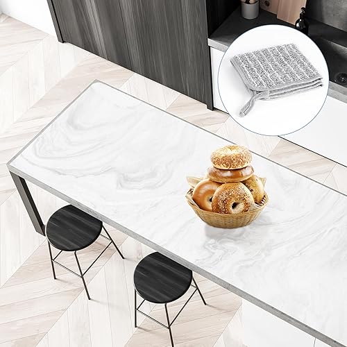 Tapete de silicona de 47 x 23.6 pulgadas, tapetes grandes resistentes al calor para encimera, tapete protector de encimera de cocina impermeable