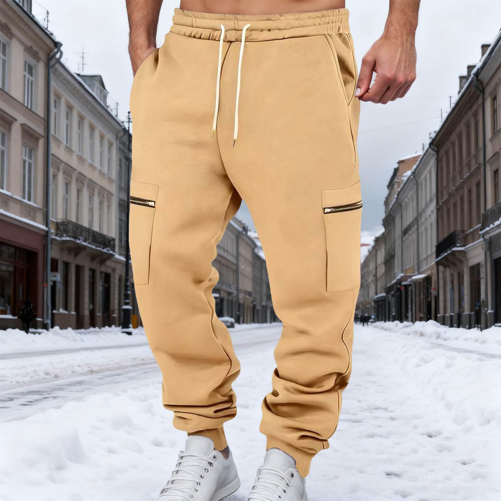 Jogginghose Trainingshose Herren Laufhose Freizeit Hosen Relaxed Sport Sporthose Lang Pants Stretch Sweatpants Elastischer Bund Atmungsaktiv Freizeithose Loose