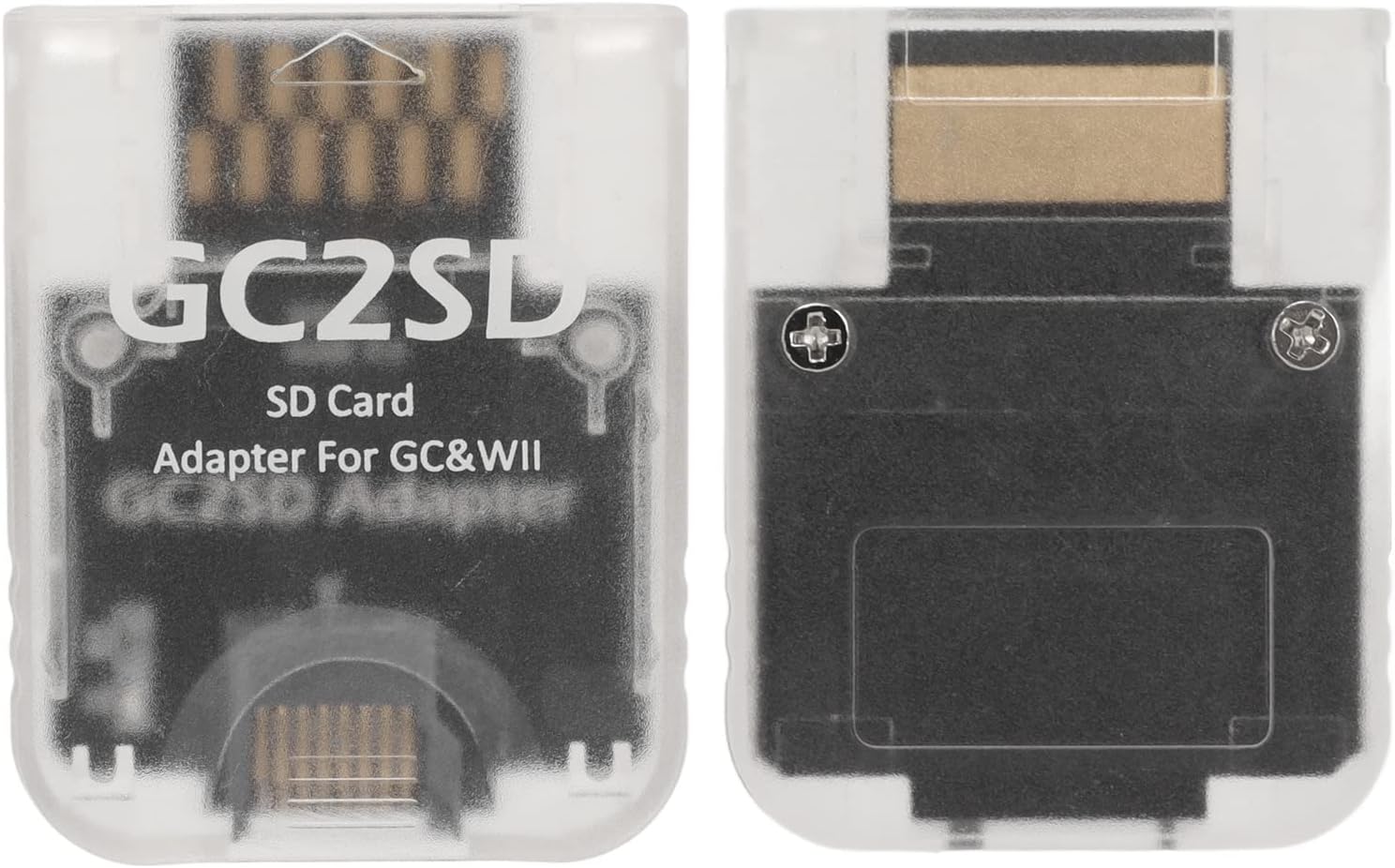 GC2SD Premium Micro Memory Card Adapter for Wii, SD Key Adapter for Wii Memory Card Converter for GC Game Console, Plug and Play Adapter for (Transparent)