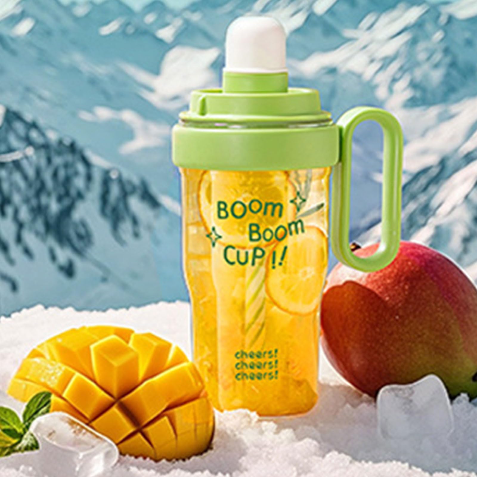 Ensemble de shaker à boissons pratique et portable, tasse de mélange de liquide de fruits, adapté voyages, à la salle de sport et à la cuisine