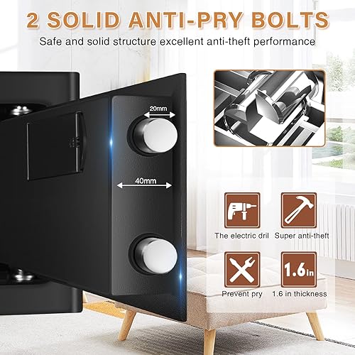 Miniatura 4 de Caja de seguridad para el hogar de 0.5 cúbicos a prueba de fuego, impermeable, pequeña caja de seguridad ignífuga, con bolsa ignífuga, teclado