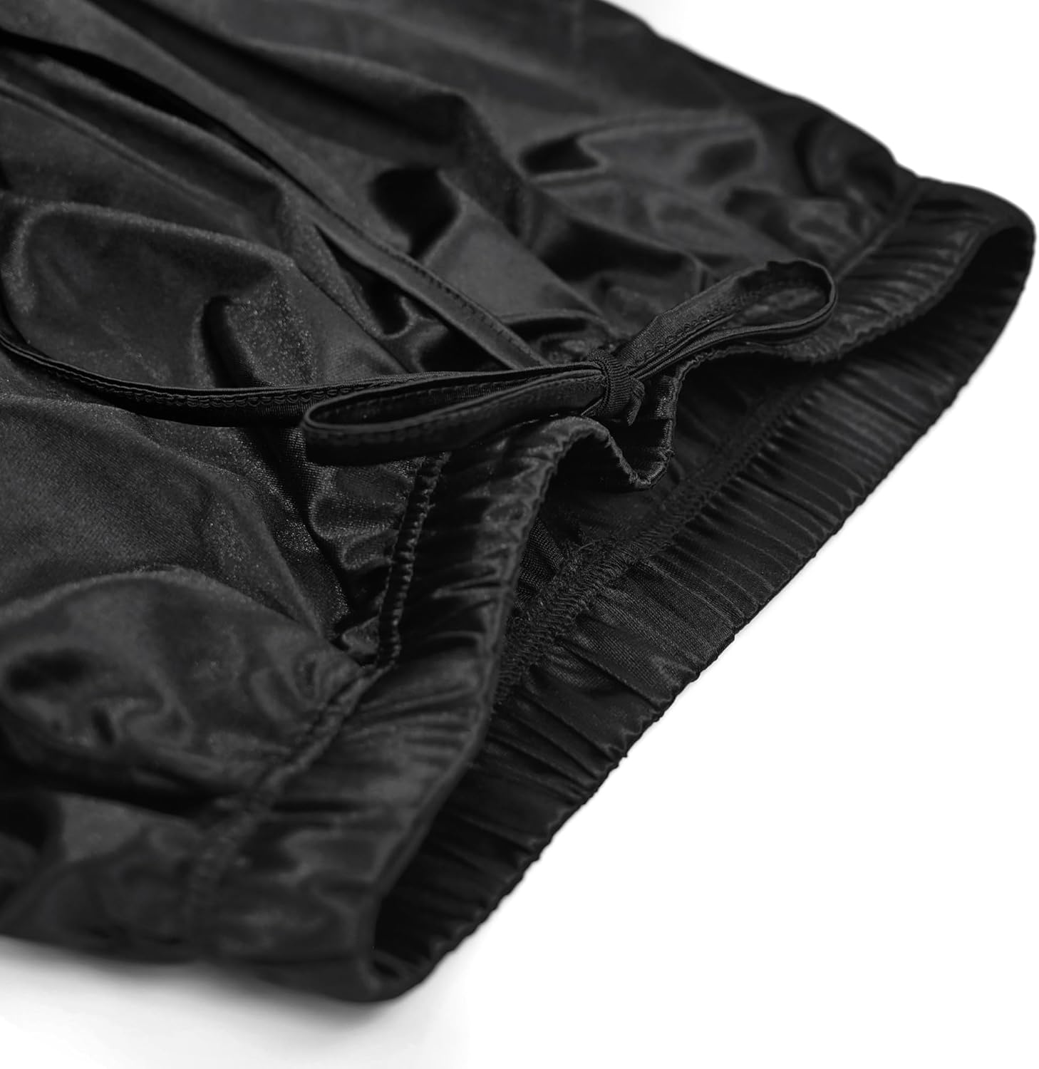 Women's High-Waisted Wide Leg Trousers, Silk Blend Casual Long Satin Pants, Loose Comfort Fit Straight Leg Design - Image 4