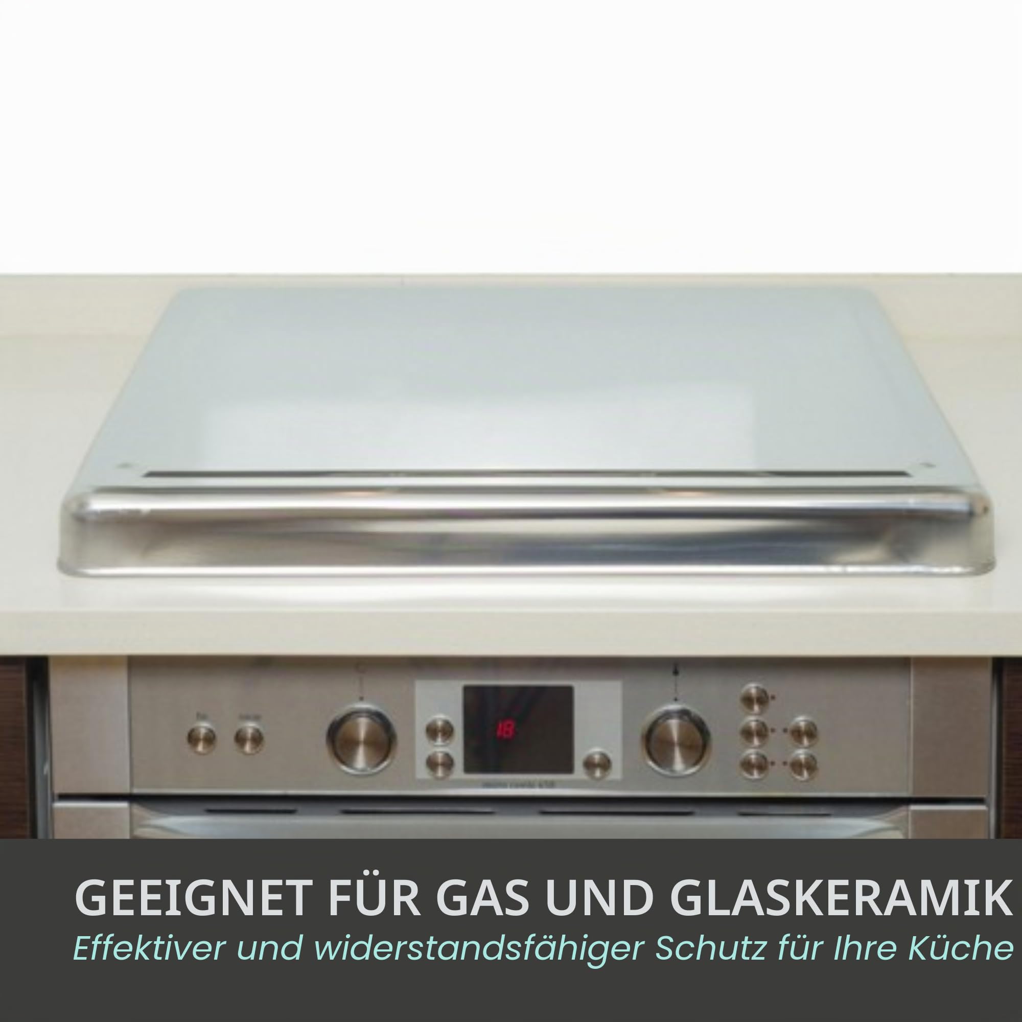 Jocca Kochfeldabdeckung aus Edelstahl, 52,5 x 60,5 x 5,5 cm, universell für Gas-, Induktion- und Glaskeramikkochfelder