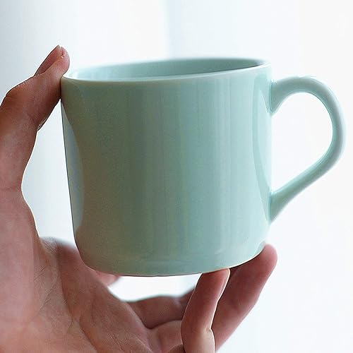 Miniatura 4 de Dolphin - Tazas 3D, 2 tazas de leche de celadón con cuchara, porcelana fina para beber té o tazas de café, sorpresa de cumpleaños de Navidad para