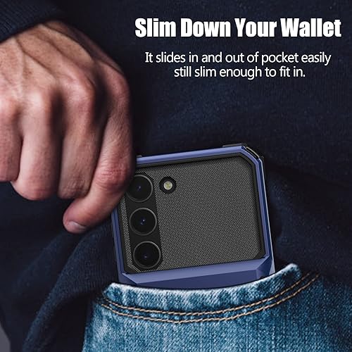 Miniatura 6 de Nvollnoe Funda para Samsung S23 Plus con tarjetero almacena 5 tarjetas Funda de doble capa resistente a prueba de golpes para Samsung Galaxy S23